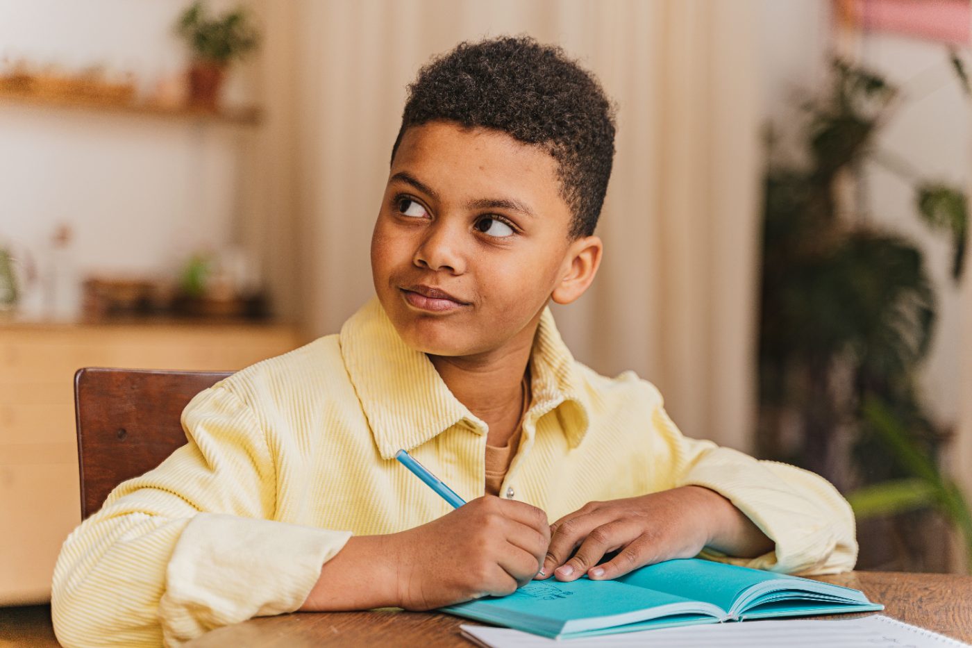 A student on a video-call lesson with their tutor